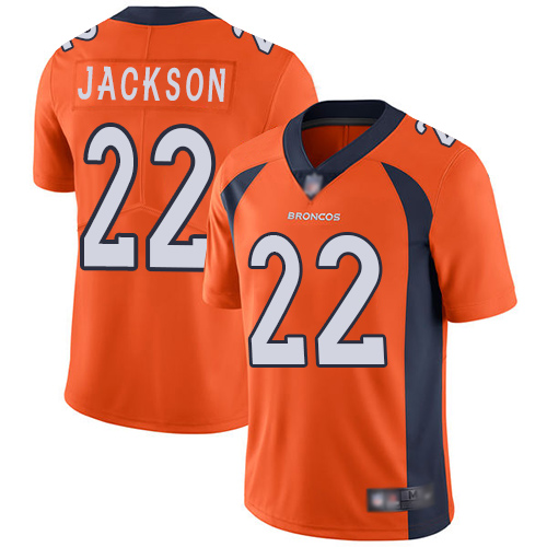 Men Denver Broncos #22 Kareem Jackson Orange Team Color Vapor Untouchable Limited Player Football NFL Jersey